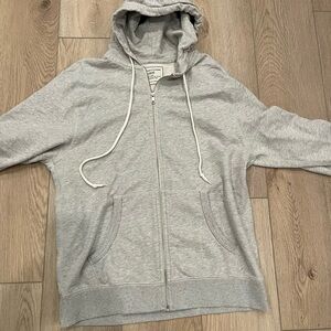 Old Navy Heather Gray Zip-Up Hoodie
